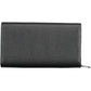 Chic Black Polyurethane Wallet with Coin Purse