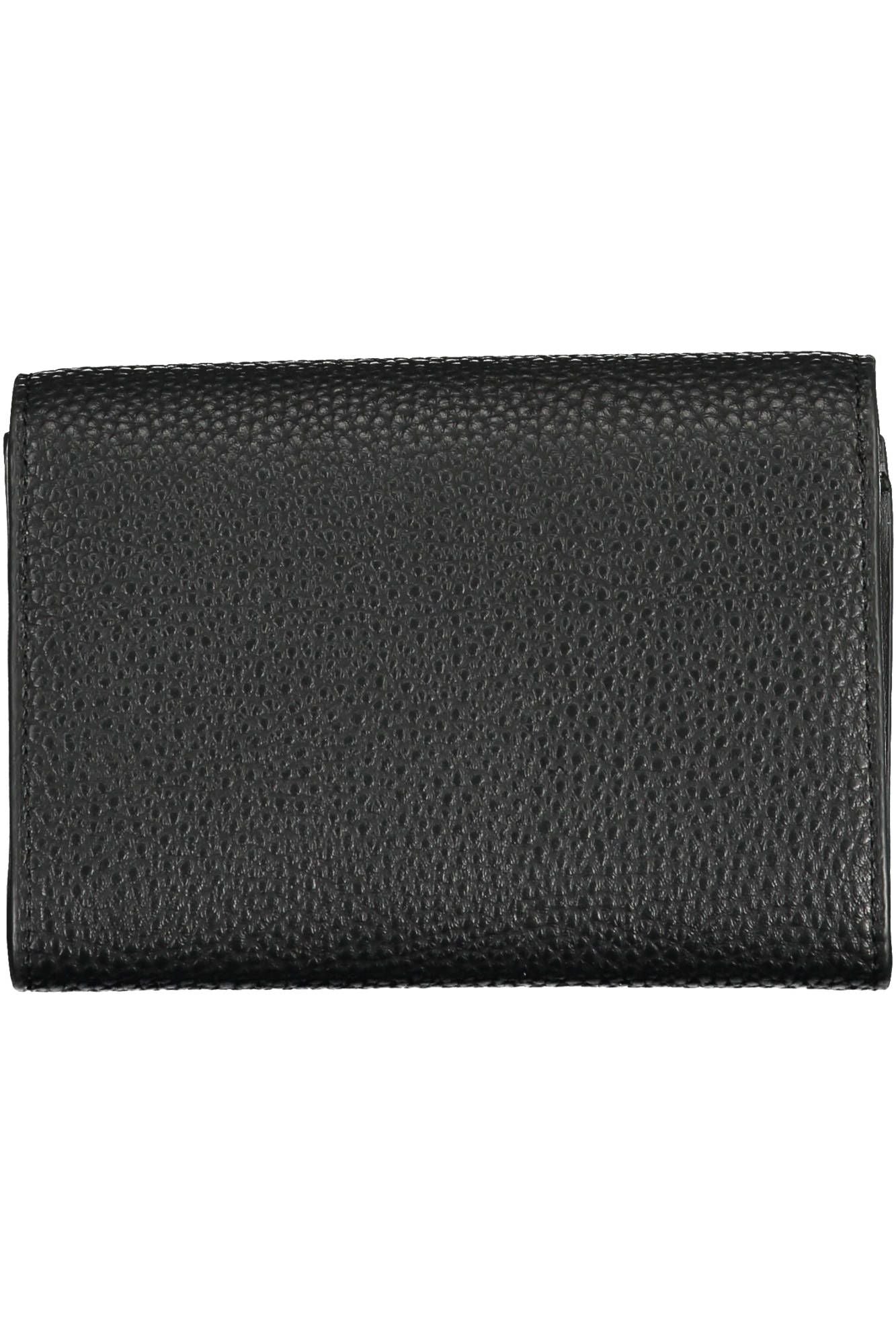 Elegant Triple Compartment Wallet in Sleek Black