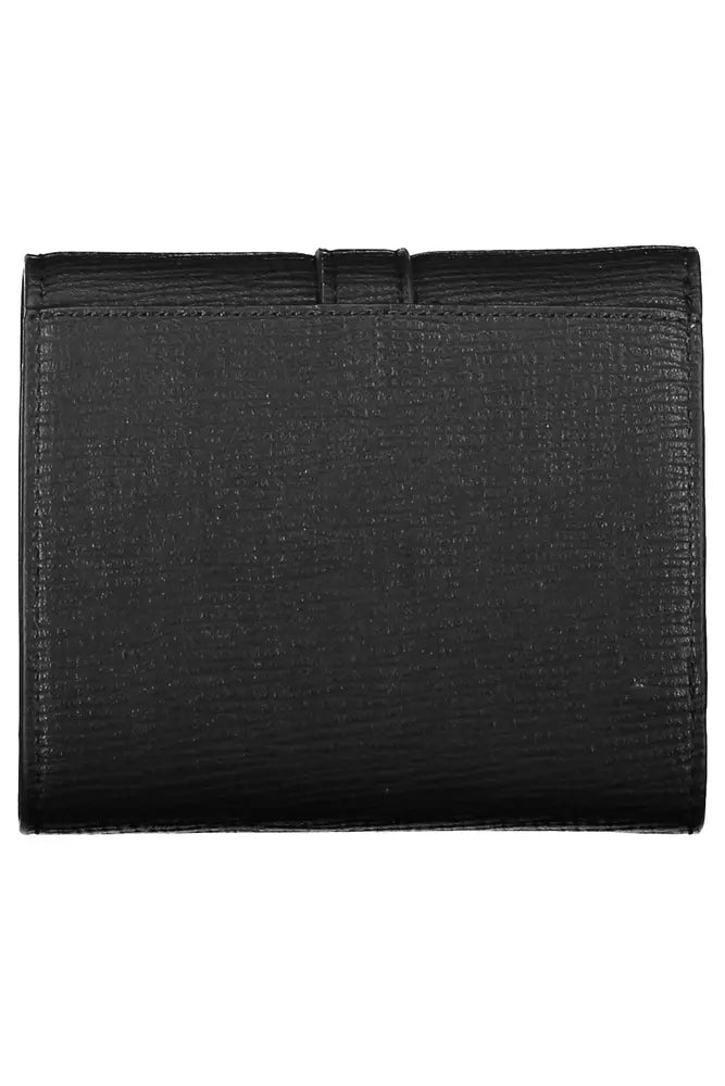 Elegant Black Polyethylene Trifold Wallet