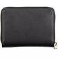 Sleek Black Polyethylene Wallet with Zip Closure
