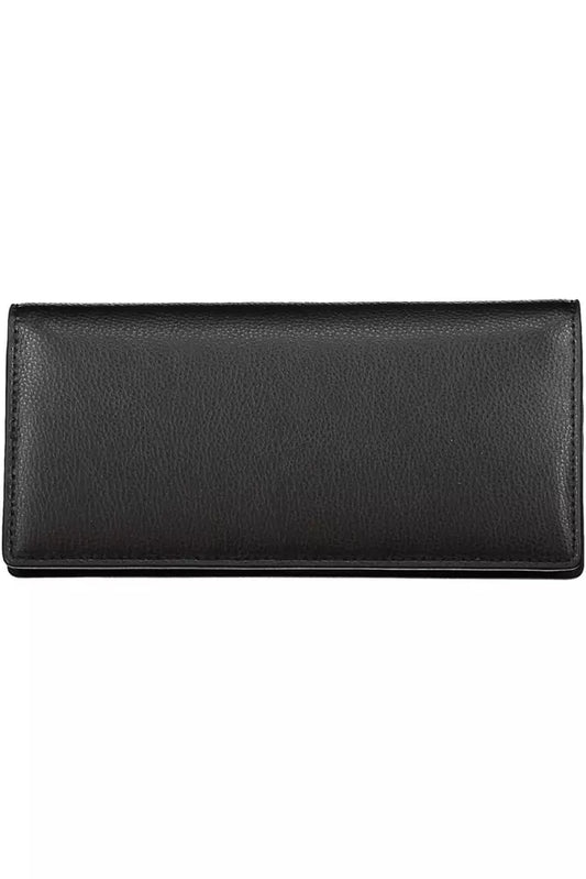 Elegant Black Zip Wallet with Secure Closure