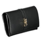 Elegant Black Polyurethane Wallet with Coin Purse