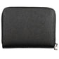 Elegant Black Polyurethane Zip Wallet