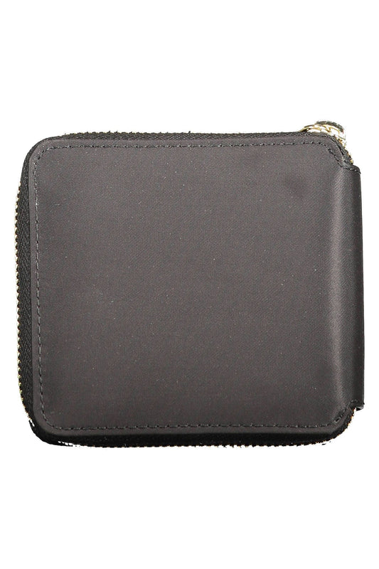 Elegant Black Nylon Zip Wallet