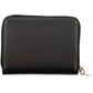 Elegant Black Polyurethane Wallet with Coin Purse