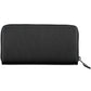 Elegant Black Polyurethane Wallet with Logo