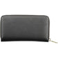 Chic Black Polyurethane Wallet with Logo Detail