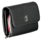 Chic Black Polyurethane Wallet with Coin Purse