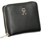 Elegant Black Polyurethane Wallet with Logo Detail