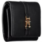 Elegant Black Polyethylene Trifold Wallet