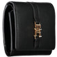 Chic Black Zip Wallet with Contrasting Details