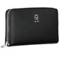 Elegant Black Polyurethane Wallet with Logo