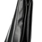 Elegant Black Polyurethane Wallet with Coin Purse