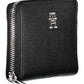 Elegant Black Polyurethane Zip Wallet