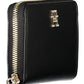 Elegant Black Polyurethane Wallet with Coin Purse
