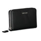 Elegant Black Polyurethane Wallet with Logo