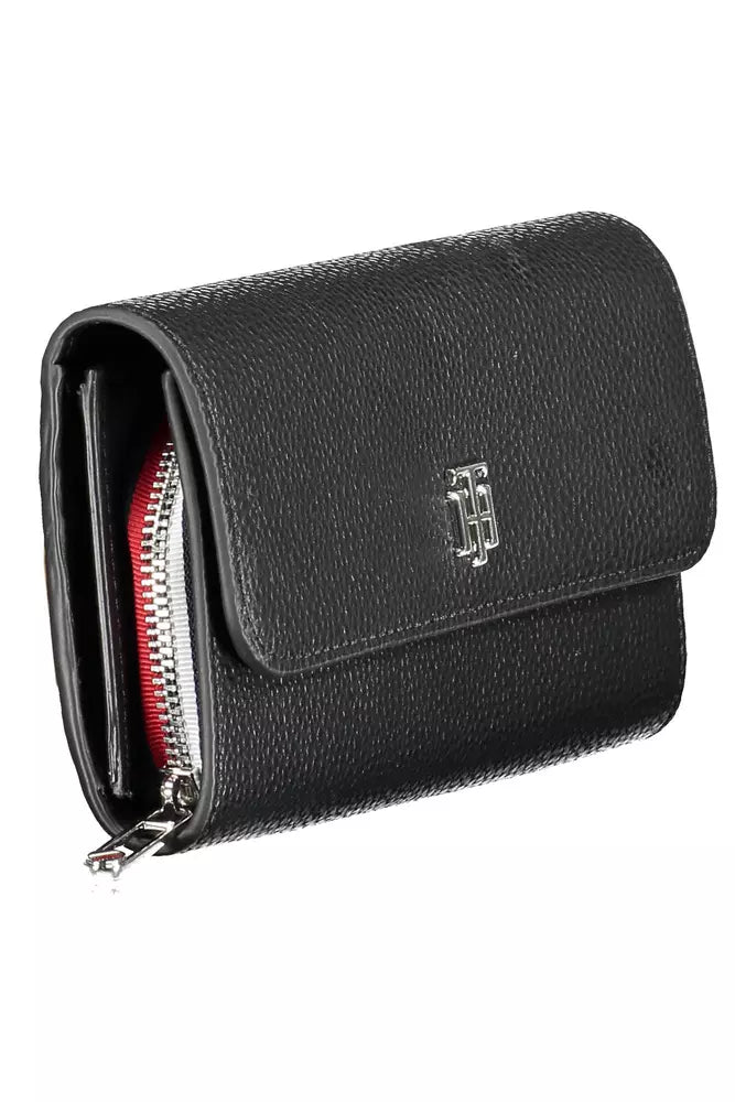 Elegant Black Bifold Wallet with Coin Purse