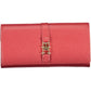 Elegant Red Polyurethane Tri-Fold Wallet