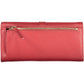 Elegant Red Polyurethane Tri-Fold Wallet