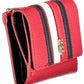 Elegant Red Polyurethane Wallet with RFID Lock