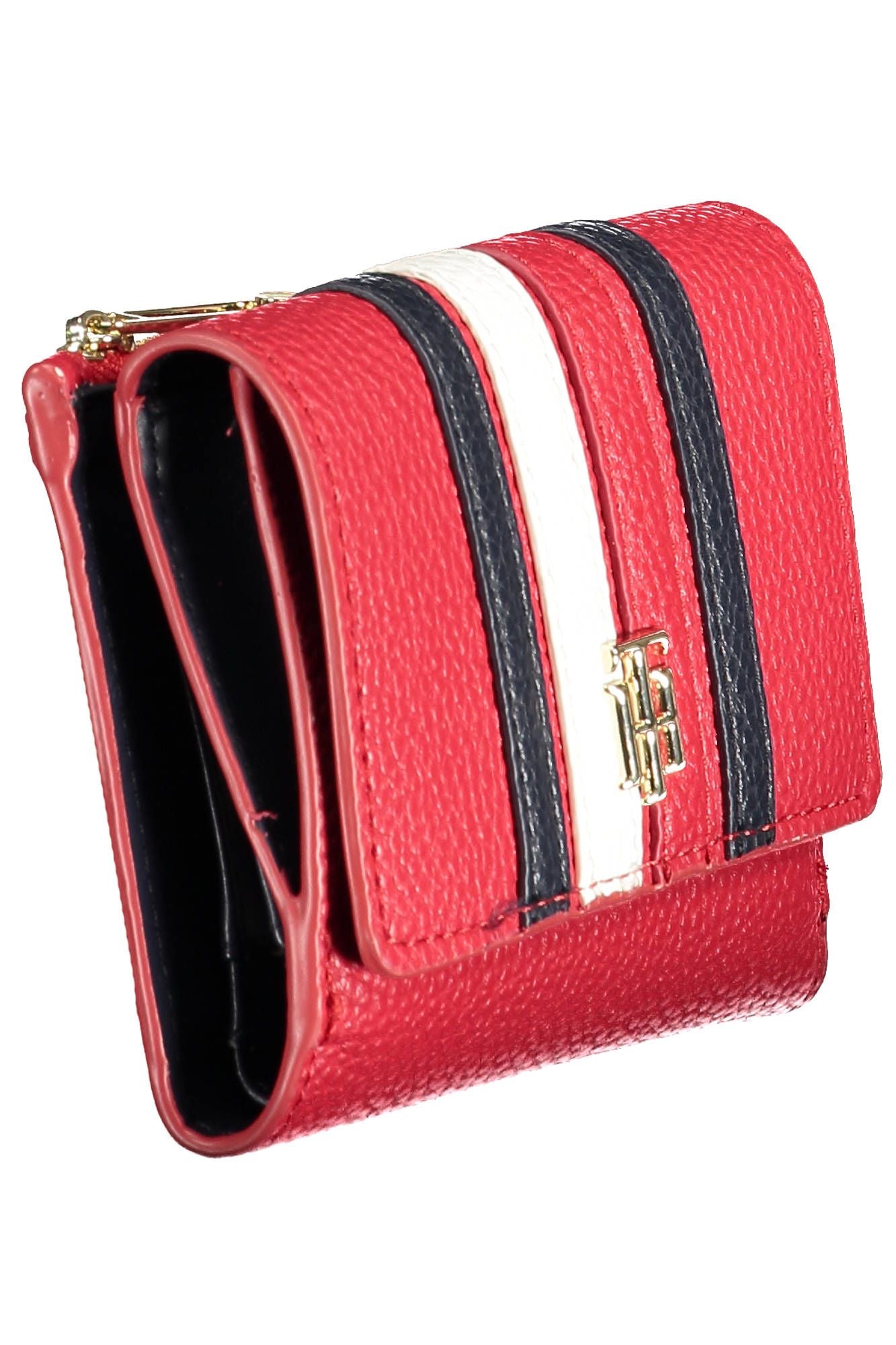 Elegant Red Polyurethane Wallet with RFID Lock