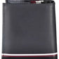 Blue Leather Dual-Compartment Wallet