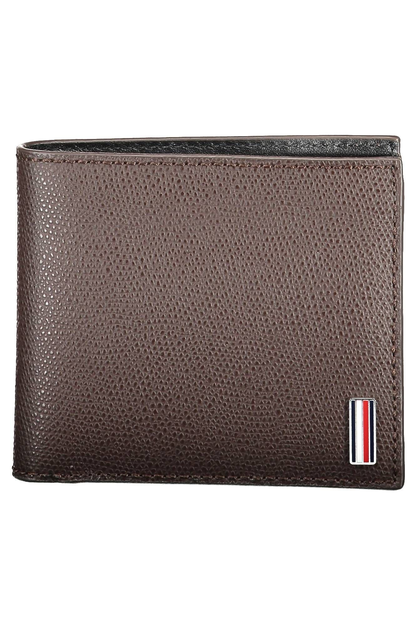 Elegant Brown Leather Dual Compartment Wallet