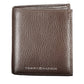 Elegant Brown Leather Dual-Compartment Wallet