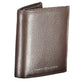 Elegant Brown Leather Dual-Compartment Wallet