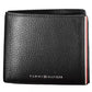 Sleek Black Leather Dual Compartment Wallet