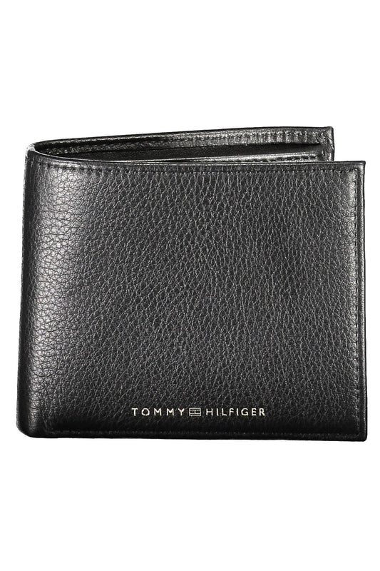 Sleek Black Leather Bifold Wallet