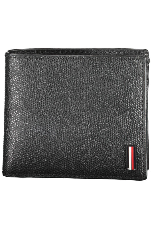 Elegant Black Leather Bi-Fold Wallet