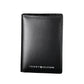 Sleek Black Leather Card Holder with RFID Blocker