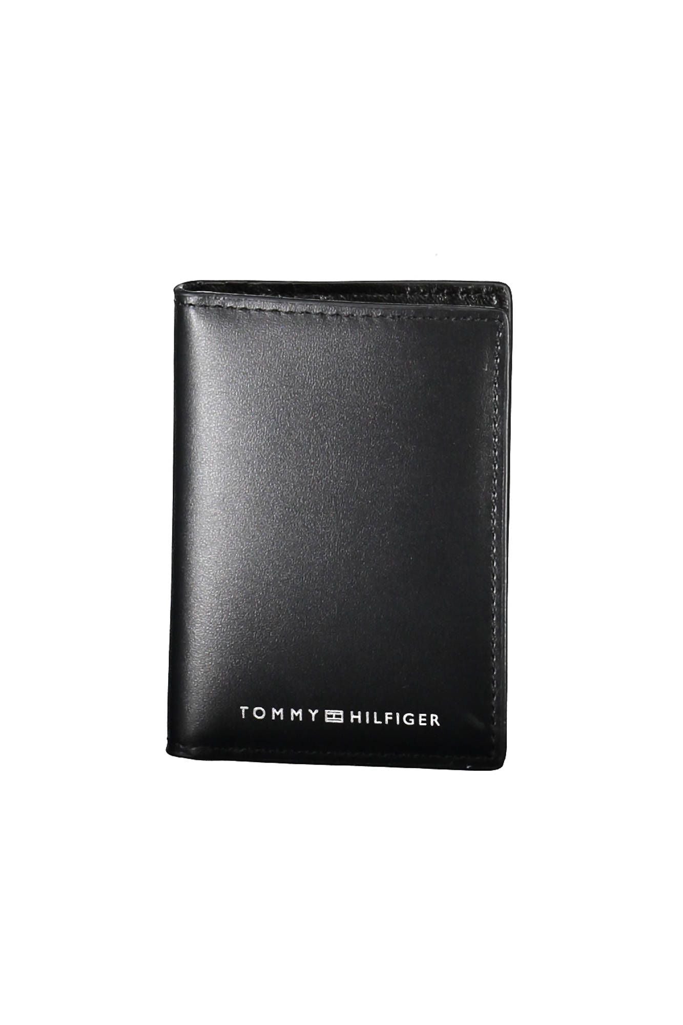 Sleek Black Leather Card Holder with RFID Blocker