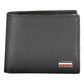 Sleek Black Leather Wallet with Contrasting Accents