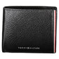 Sleek Black Leather Wallet with Compartment & Coin Purse