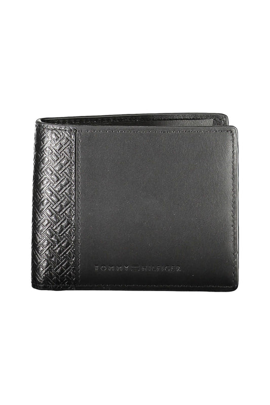 Sleek Black Leather Bi-Fold Wallet for Men