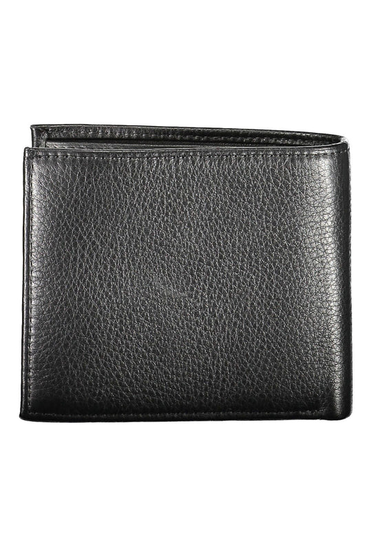 Sleek Black Leather Bifold Wallet