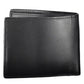 Elegant Black Leather Wallet with Logo Detail