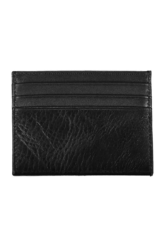 Sleek Black Leather Card Holder