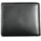 Sleek Black Leather Wallet with Contrasting Detail
