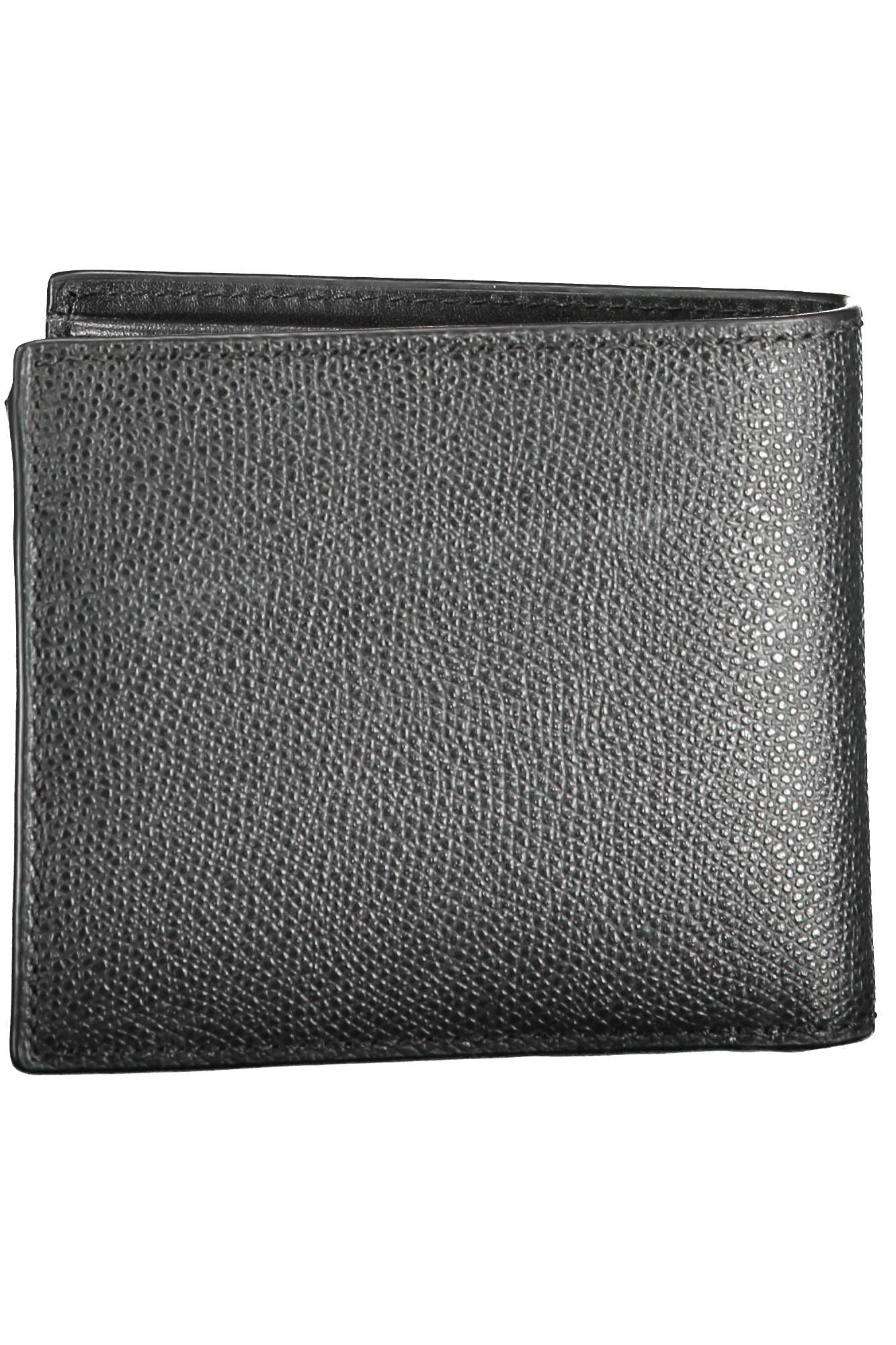 Elegant Black Leather Bi-Fold Wallet