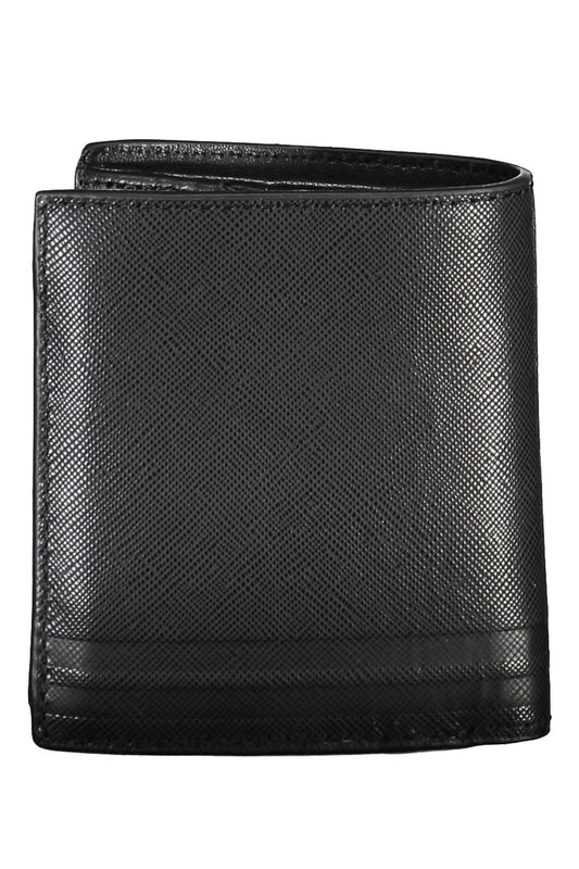 Elegant Black Leather Wallet with Coin Purse