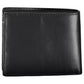 Sleek Black Leather Wallet with Contrast Accents