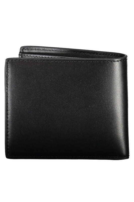 Elegant Black Leather Wallet with Coin Purse