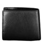 Sleek Black Leather Dual Compartment Wallet