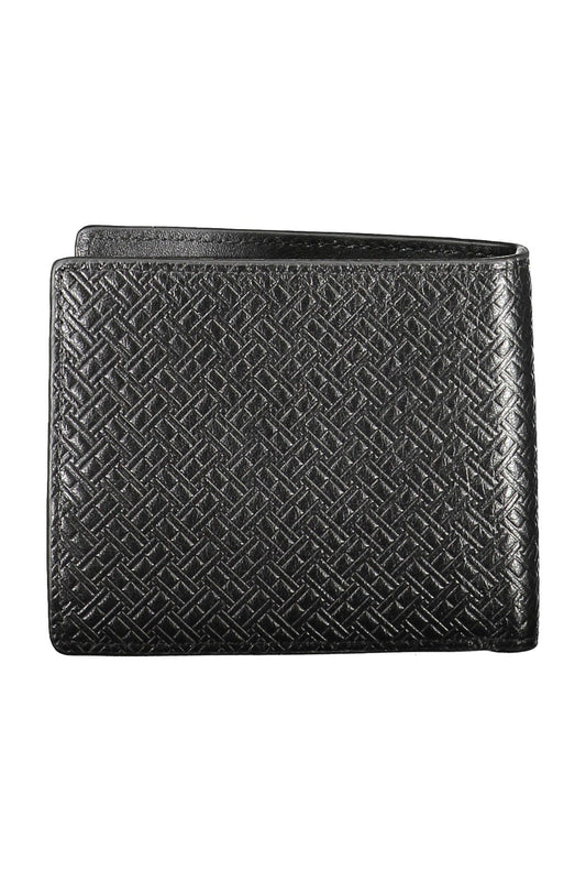 Sleek Black Leather Bi-Fold Wallet for Men