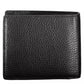 Sleek Black Leather Wallet with Contrasting Accents