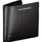Sleek Black Leather Bifold Wallet with Coin Purse