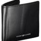 Elegant Black Leather Wallet with Logo Detail